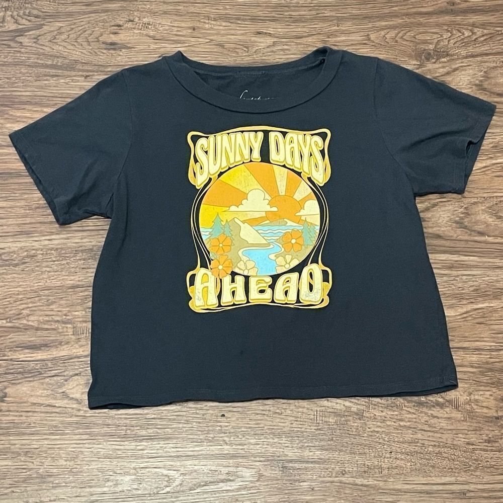 Forget Me Not Cropped Tshirt Sunny Days Ahead X-Large